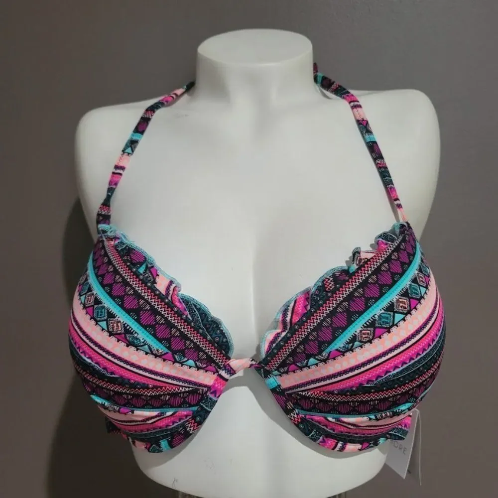 Shade & Shore Stripe Cabana Bikini Top